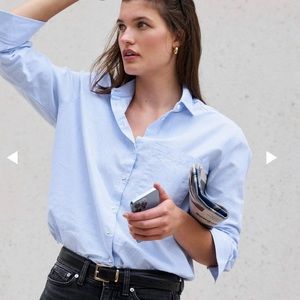 AYR Deep End Button Up Shirt Oxford Blue